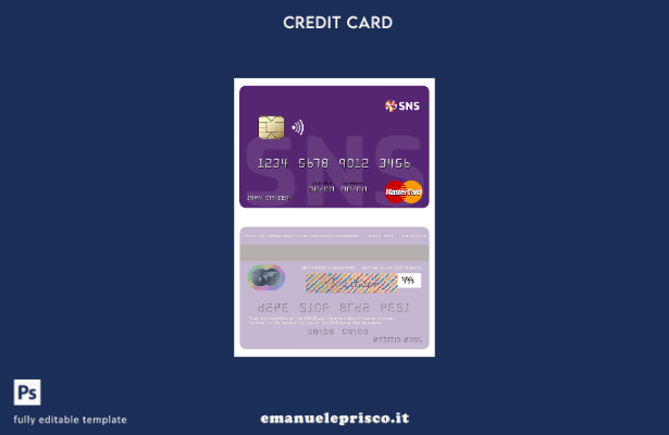 modello mastercard olandese SNS Bank in stile verificato